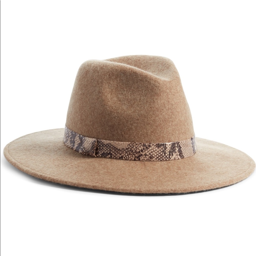 Treasure & Bond Snakeskin Trim Wool Panama Hat